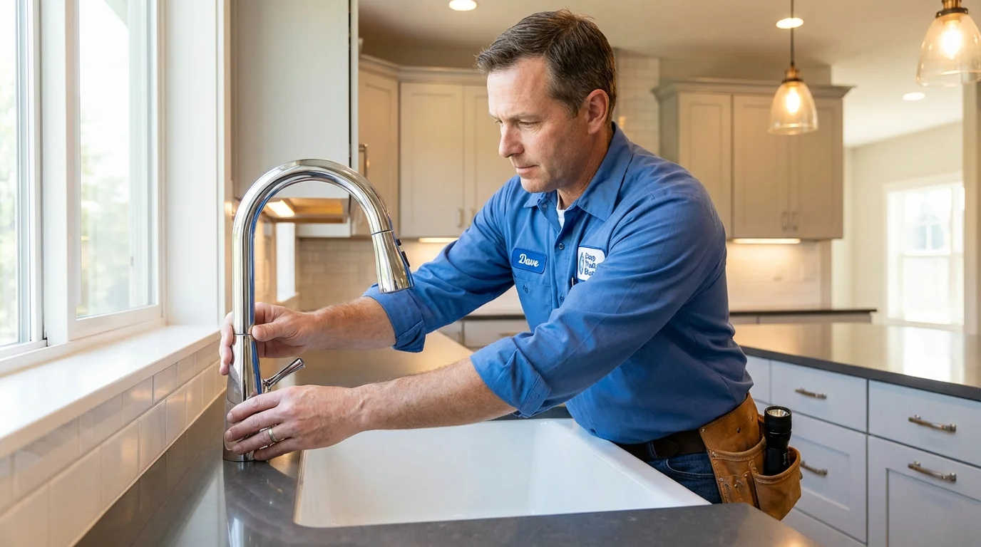 Kitchen faucet installation by Johns Plumbing LLC in Edmonds