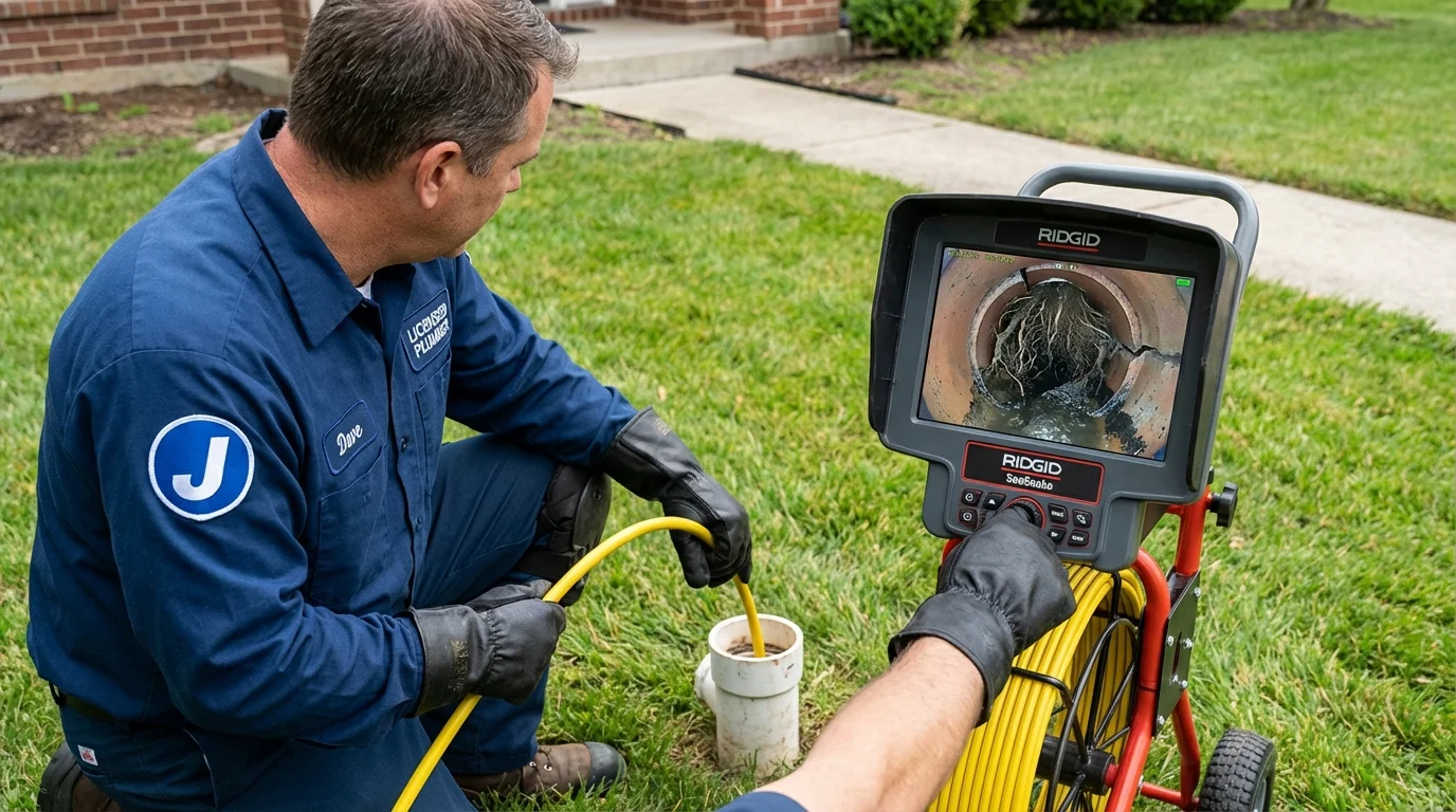 Sewer camera inspection being performed by Johns Plumbing LLC in Edmonds